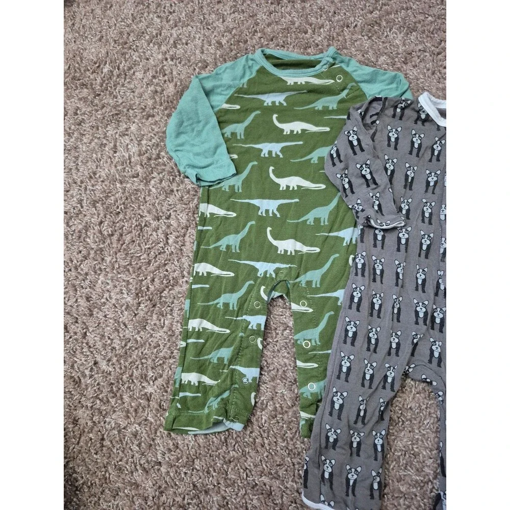Kickee pants bamboo footies size 0-3 & 3-6 months